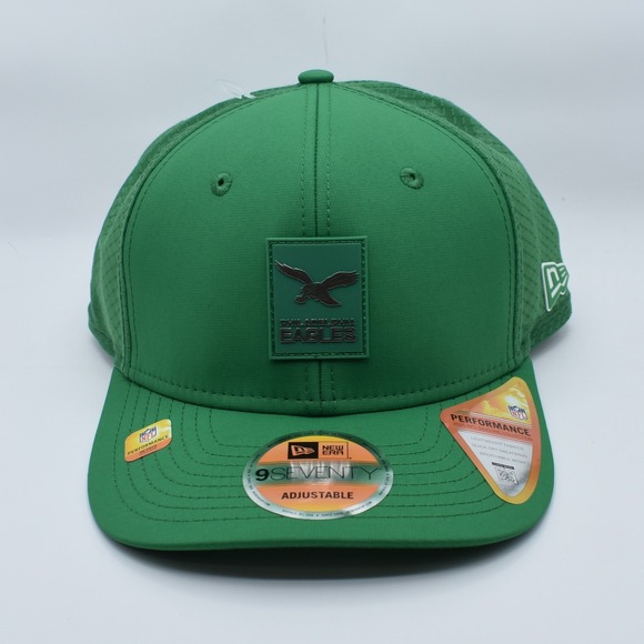 New Era 9SEVENTY Philadelphia Eagles Kelly Green Sideline Snapback Trucker Hat